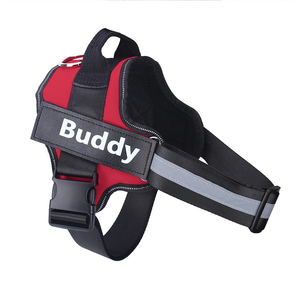 Personalized No-Pull Reflective Dog Harness – Breathable Vest for Walking & Training