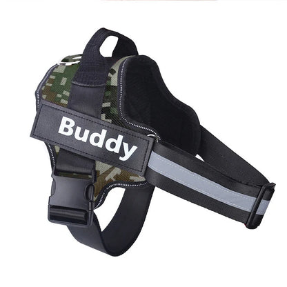Personalized No-Pull Reflective Dog Harness – Breathable Vest for Walking & Training
