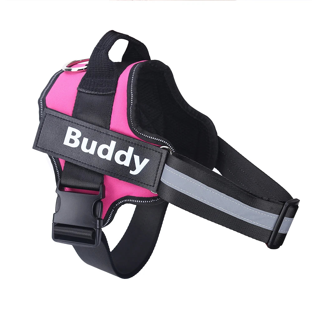 Personalized No-Pull Reflective Dog Harness – Breathable Vest for Walking & Training