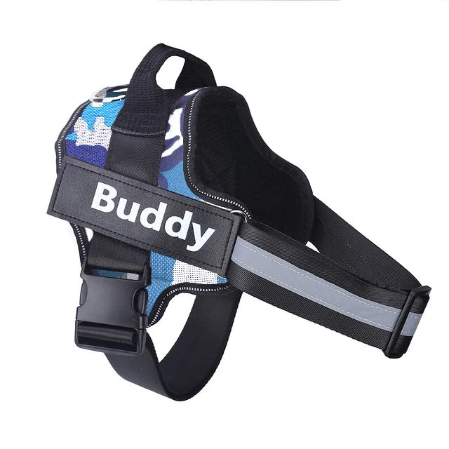 Personalized No-Pull Reflective Dog Harness – Breathable Vest for Walking & Training