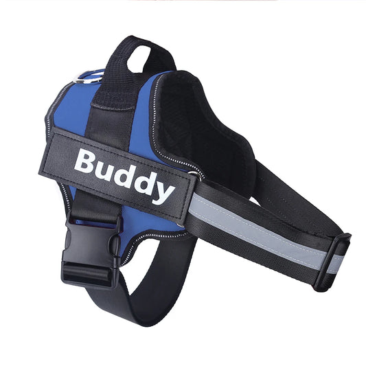 Personalized No-Pull Reflective Dog Harness – Breathable Vest for Walking & Training