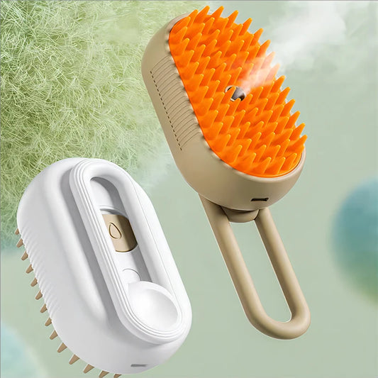 3-in-1 Electric Pet Grooming Brush – Steam, Massage & Hair Removal for Dogs & Cats
