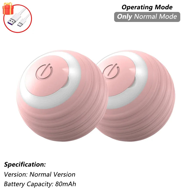 Smart Rolling Cat Toy – Rechargeable Interactive Ball with Tail