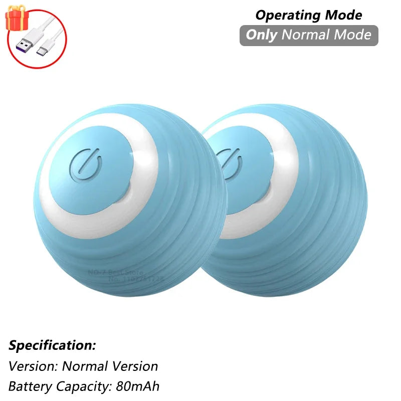 Smart Rolling Cat Toy – Rechargeable Interactive Ball with Tail