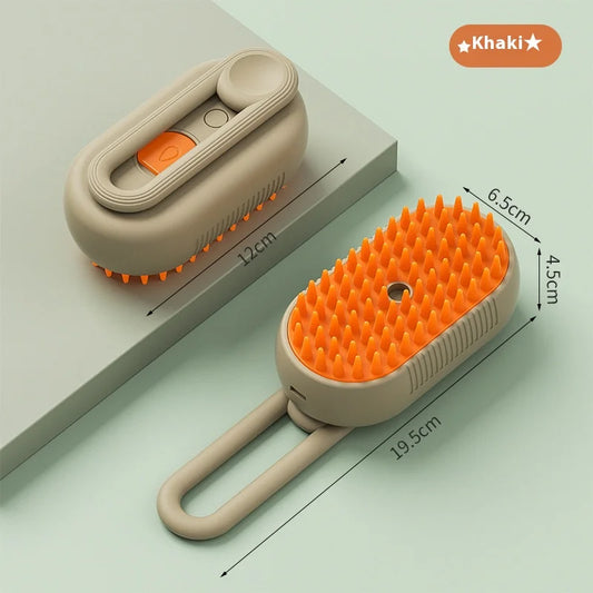 3-in-1 Electric Pet Grooming Brush – Steam, Massage & Hair Removal for Dogs & Cats