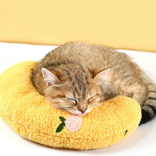 U-Shaped Pet Pillow – Soft Neck & Head Support for Cats & Small Dogs