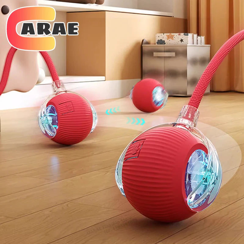 Smart Rolling Cat Toy – Rechargeable Interactive Ball with Tail