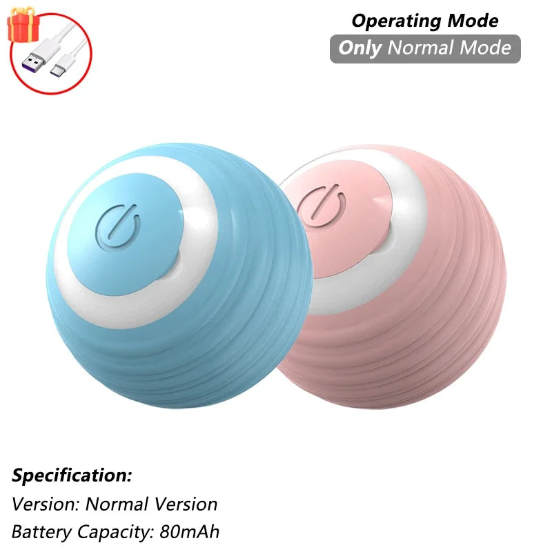 Smart Rolling Cat Toy – Rechargeable Interactive Ball with Tail