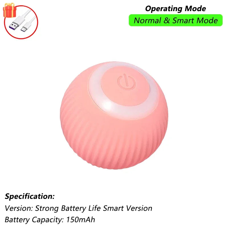 Smart Rolling Cat Toy – Rechargeable Interactive Ball with Tail