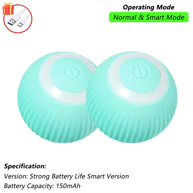 Smart Rolling Cat Toy – Rechargeable Interactive Ball with Tail