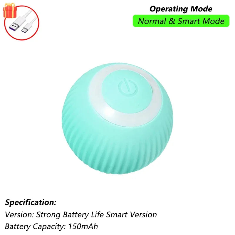 Smart Rolling Cat Toy – Rechargeable Interactive Ball with Tail