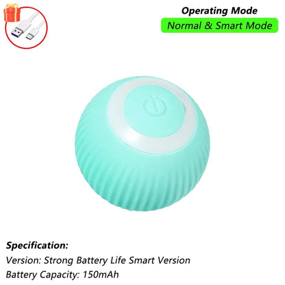 Smart Rolling Cat Toy – Rechargeable Interactive Ball with Tail