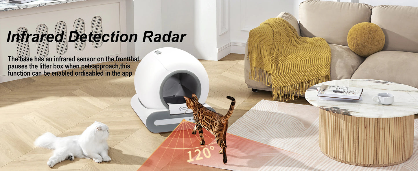 DOEL Smart Self-Cleaning Litter Box – App Controlled for Large Cats