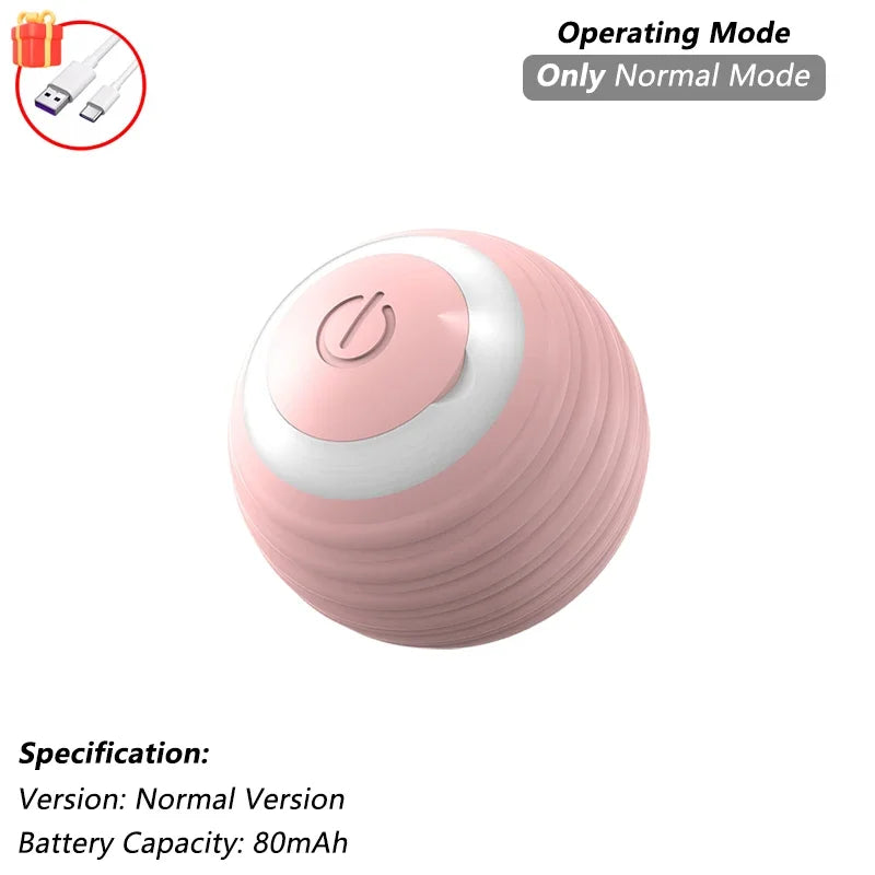 Smart Rolling Cat Toy – Rechargeable Interactive Ball with Tail